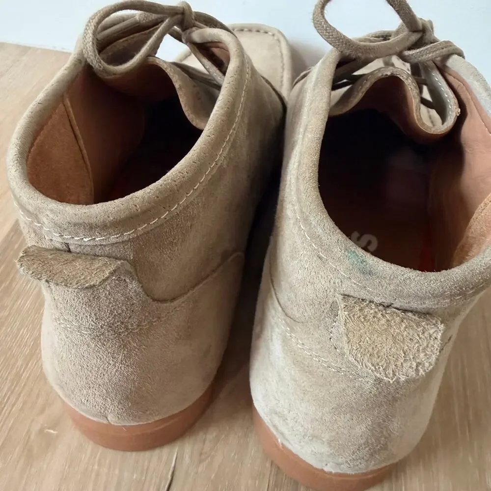 Men’s Hush Puppies Bridgeport Taupe Suede Chukka Boot Size 13 Wide